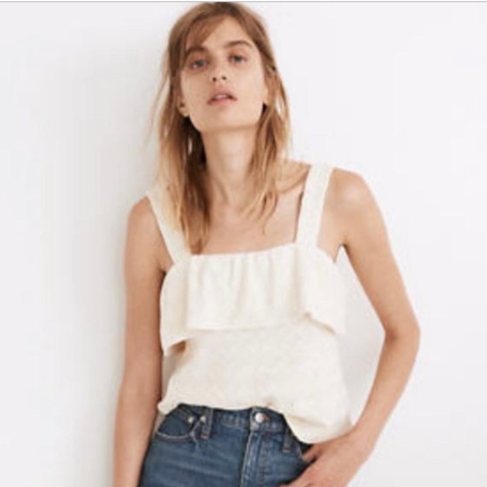 MADEWELL Ruffle Crochet Tank Top - Picture 2 of 10